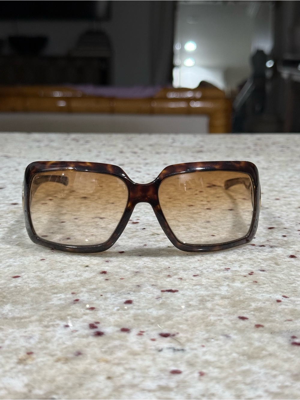 Vtg Gucci 2562S Tortoiseshell Square Sunglasses 60 15 115
